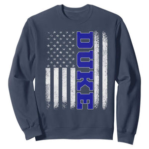 Vintage Duke Name American Flag Sweatshirt Retro Sport Basketball Fans TS10 Navy Print Your Wear