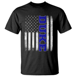Vintage Duke Name American Flag T Shirt - Retro Sport Basketball Fans Tee TS10 Black Print Your Wear