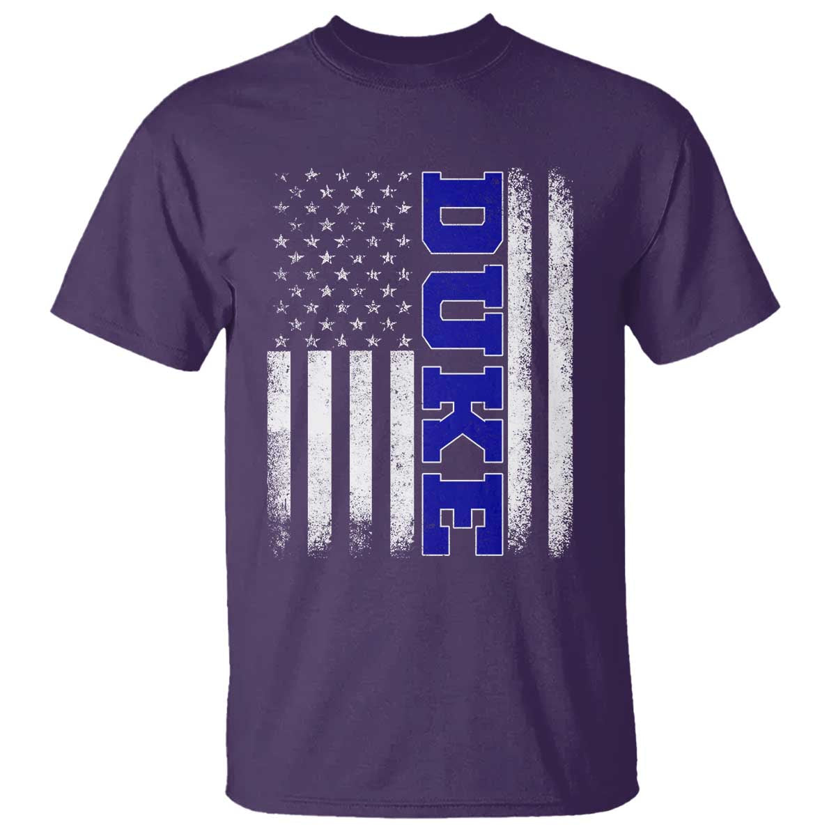 Vintage Duke Name American Flag T Shirt - Retro Sport Basketball Fans Tee TS10 Purple Print Your Wear