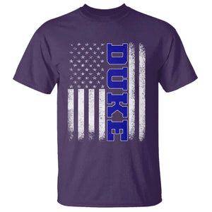 Vintage Duke Name American Flag T Shirt - Retro Sport Basketball Fans Tee TS10 Purple Print Your Wear