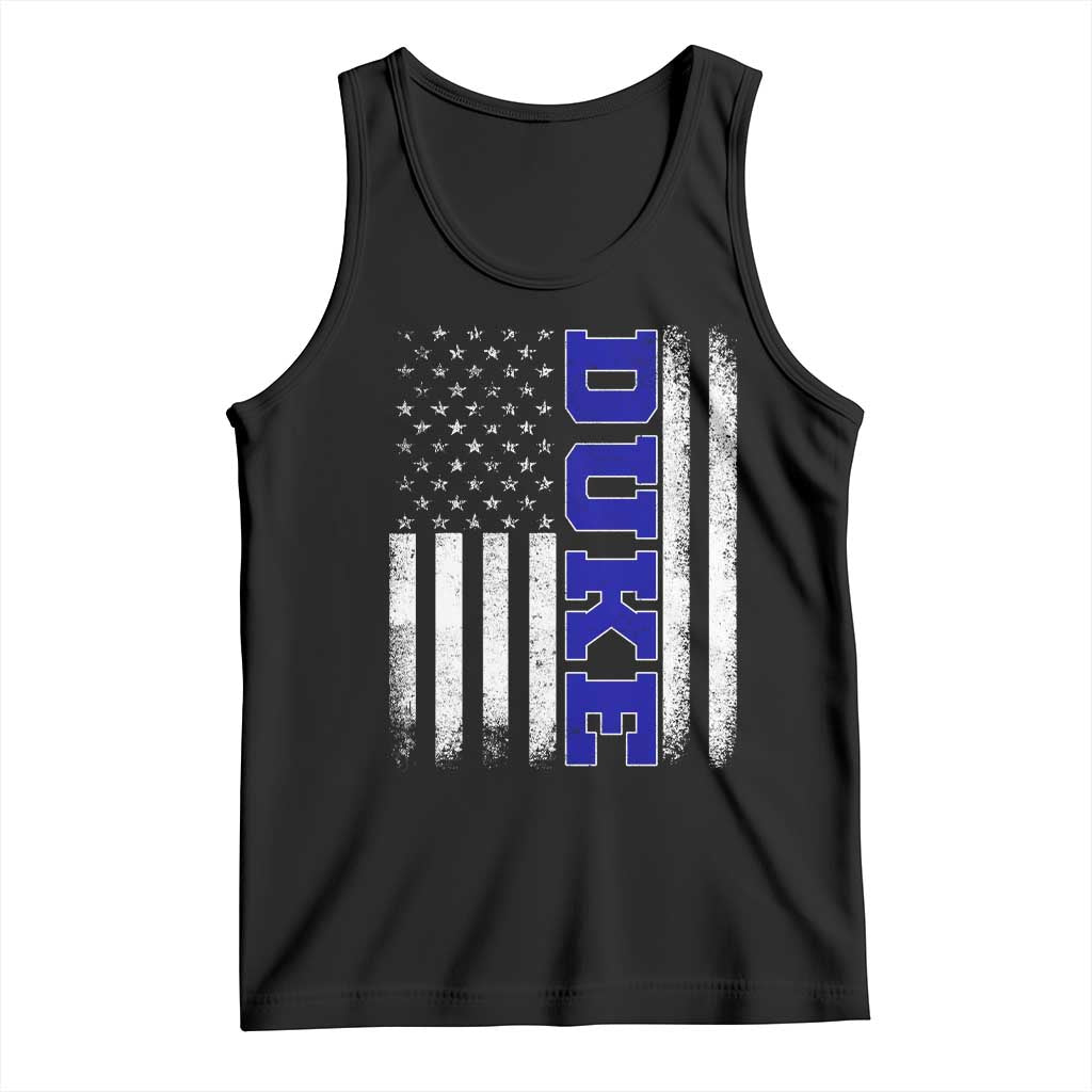 Vintage Duke Name American Flag Tank Top Retro Sport Basketball Fans TS10 Black Print Your Wear