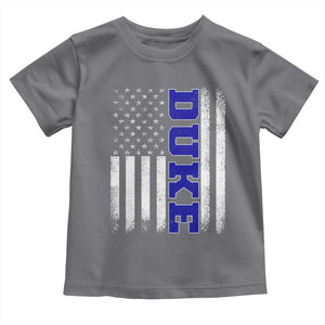 Vintage Duke Name American Flag Toddler T Shirt Retro Sport Basketball Fans TS10 Charcoal Print Your Wear