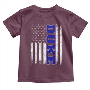 Vintage Duke Name American Flag Toddler T Shirt Retro Sport Basketball Fans TS10 Maroon Print Your Wear