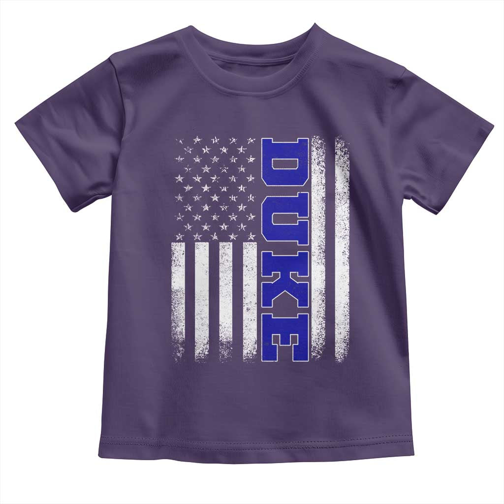 Vintage Duke Name American Flag Toddler T Shirt Retro Sport Basketball Fans TS10 Purple Print Your Wear