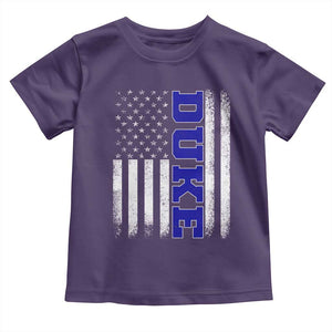 Vintage Duke Name American Flag Toddler T Shirt Retro Sport Basketball Fans TS10 Purple Print Your Wear
