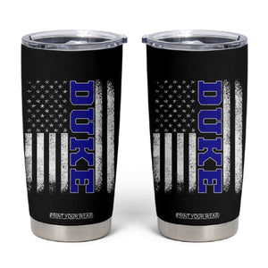 Vintage Duke Name American Flag Tumbler Cup Retro Sport Basketball Fans TS10 Black Print Your Wear