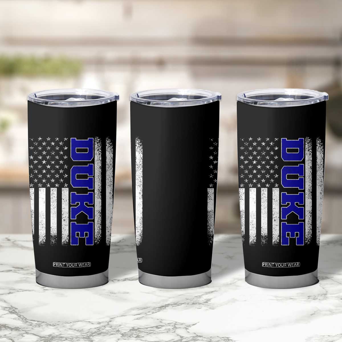 Vintage Duke Name American Flag Tumbler Cup Retro Sport Basketball Fans TS10 Print Your Wear