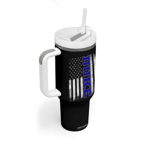 Vintage Duke Name American Flag Tumbler With Handle Retro Sport Basketball Fans TS10 Print Your Wear