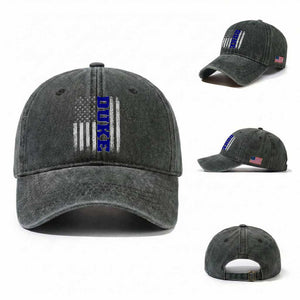 Vintage Duke Name American Flag Washed Cotton Baseball Cap Retro Sport Basketball Fans TS10 Washed Cap Universal Fit Dark Green Print Your Wear