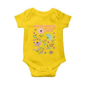 Feminist Protest Baby Onesie Peaceful But Pissed Off Floral Resist TS10 Daisy Print Your Wear