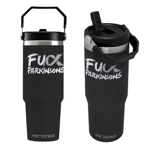 Fuck Parkinsons Flip Straw Tumbler Parkinsons Disease Awareness Month TS10 One Size: 30 oz Black Print Your Wear