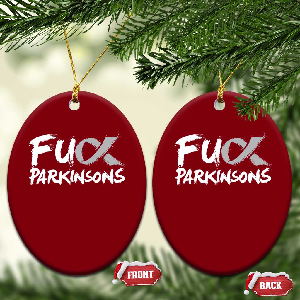 Fuck Parkinsons Ceramic Ornament Parkinsons Disease Awareness Month TS10 Print Your Wear