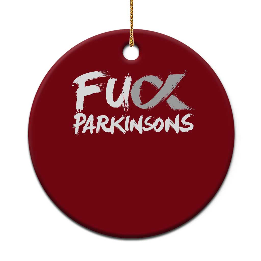 Fuck Parkinsons Ceramic Ornament Parkinsons Disease Awareness Month TS10 1pc Red Print Your Wear