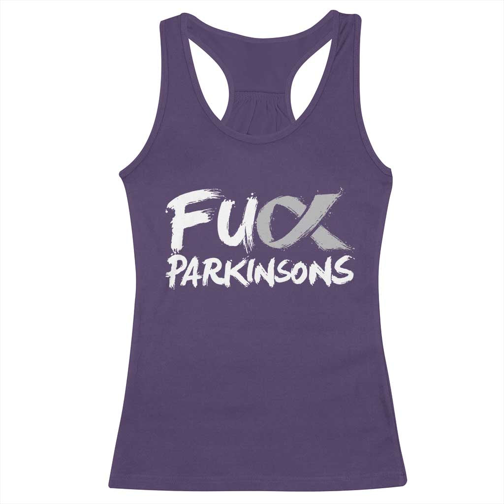Fuck Parkinsons Racerback Tank Top Parkinsons Disease Awareness Month TS10 Purple Print Your Wear