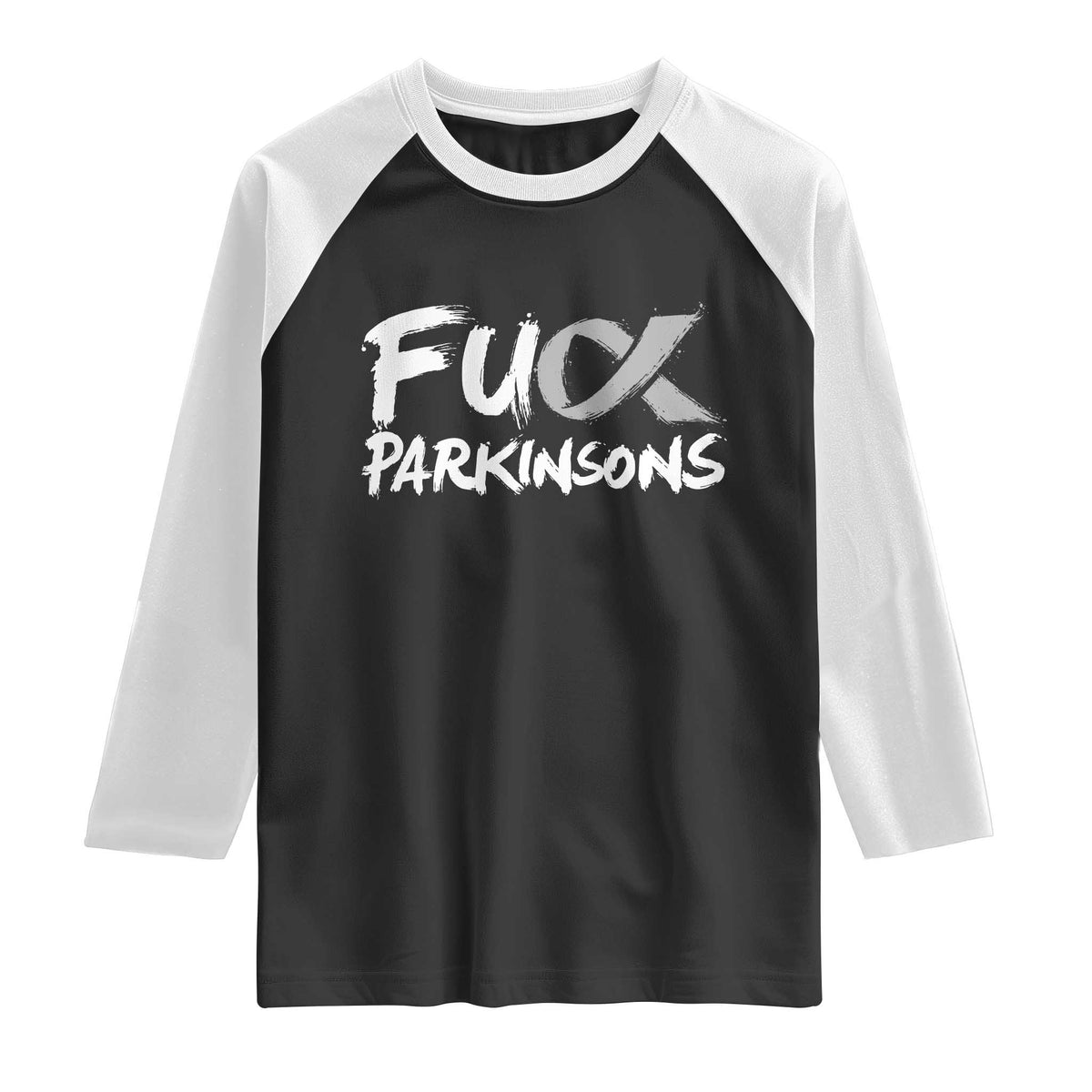 Fuck Parkinsons Raglan Shirt Parkinsons Disease Awareness Month TS10 Black White Print Your Wear