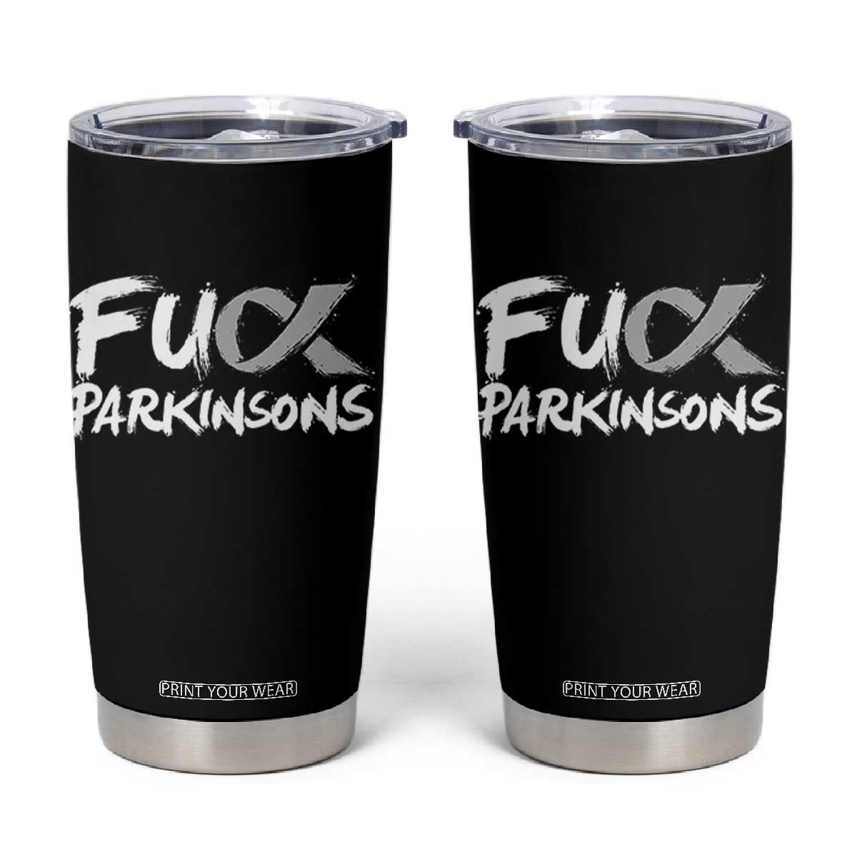 Fuck Parkinsons Tumbler Cup Parkinsons Disease Awareness Month TS10 Black Print Your Wear