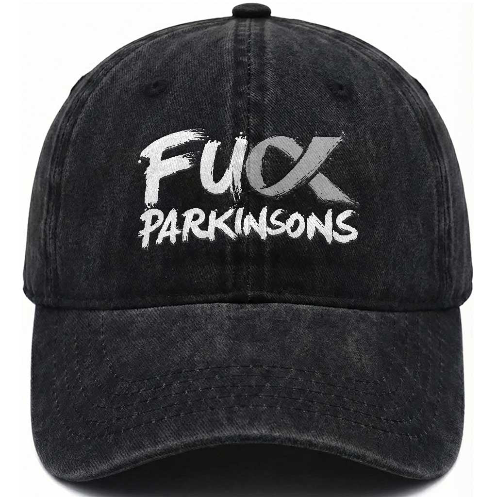 Fuck Parkinsons Washed Cotton Baseball Cap Parkinsons Disease Awareness Month TS10 Print Your Wear