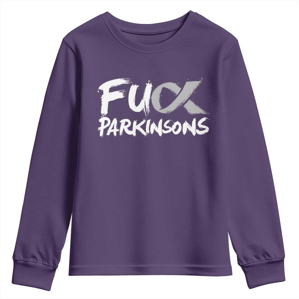 Fuck Parkinsons Youth Sweatshirt Parkinsons Disease Awareness Month TS10 Purple Print Your Wear