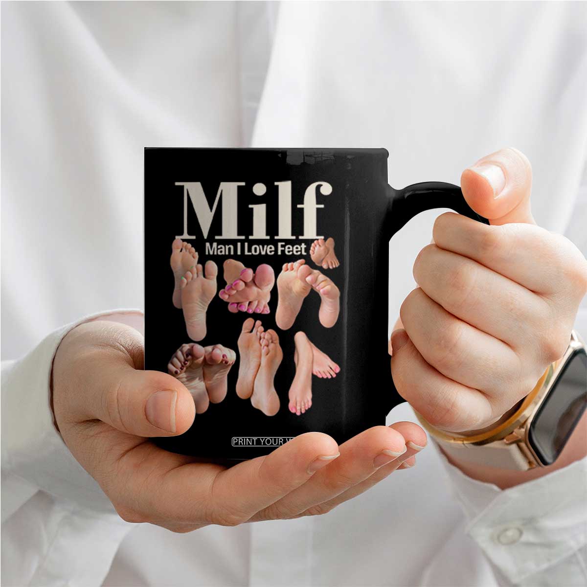 MILF Man I Love Feet Coffee Mug Funny Sexy Inappropriate Saying Quote TS10 Print Your Wear