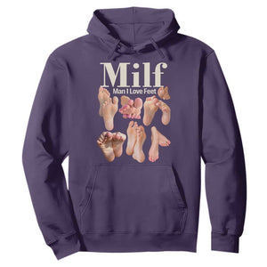MILF Man I Love Feet Hoodie Funny Sexy Inappropriate Saying Quote TS10 Purple Print Your Wear