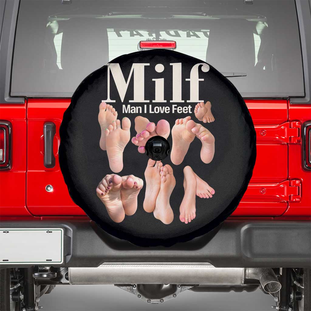 MILF Man I Love Feet Spare Tire Cover Funny Sexy Inappropriate Saying Quote TS10 Black Print Your Wear