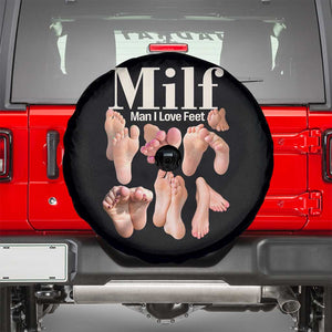 MILF Man I Love Feet Spare Tire Cover Funny Sexy Inappropriate Saying Quote TS10 Black Print Your Wear