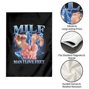 Inappropriate Adult Garden Flag Vintage Bootleg MILF Man I Love Feet TS10 Print Your Wear