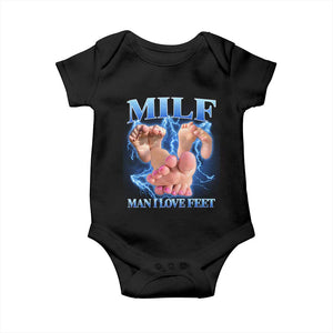 Inappropriate Adult Baby Onesie Vintage Bootleg MILF Man I Love Feet TS10 Black Print Your Wear