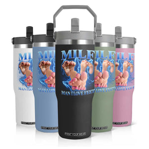 Inappropriate Adult Flip Straw Tumbler Vintage Bootleg MILF Man I Love Feet TS10 Print Your Wear