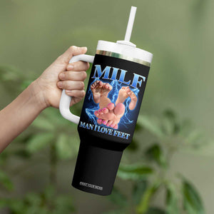 Inappropriate Adult Tumbler With Handle Vintage Bootleg MILF Man I Love Feet TS10 Print Your Wear