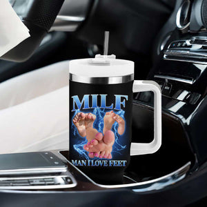 Inappropriate Adult Tumbler With Handle Vintage Bootleg MILF Man I Love Feet TS10 Print Your Wear