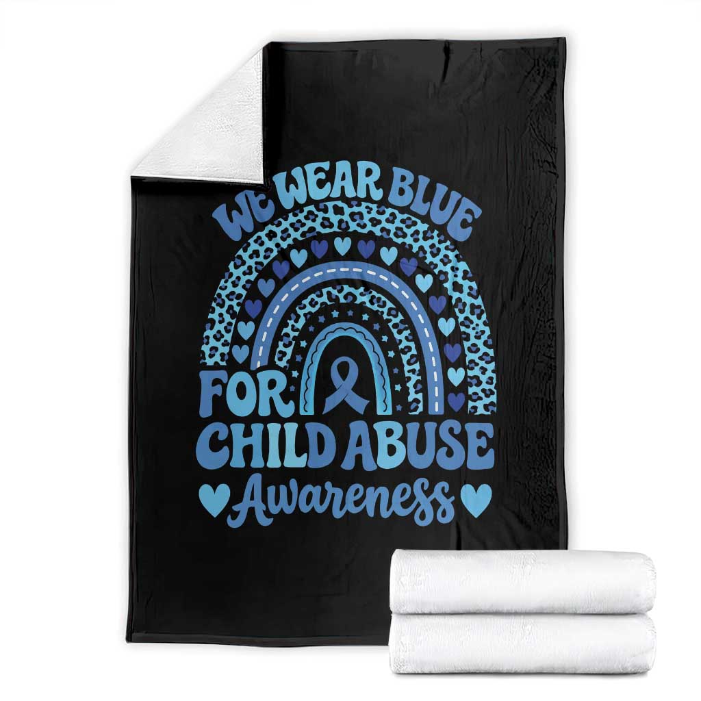We Wear Blue Child Abuse Prevention Throw Blanket TS10 Black Print Your Wear