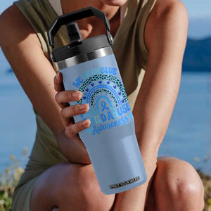 We Wear Blue Child Abuse Prevention Flip Straw Tumbler TS10 One Size: 30 oz Light Blue Print Your Wear