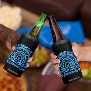 We Wear Blue Child Abuse Prevention 4 in 1 Can Cooler Tumbler TS10 Print Your Wear