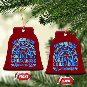 We Wear Blue Child Abuse Prevention Ceramic Ornament TS10 Print Your Wear