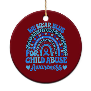 We Wear Blue Child Abuse Prevention Ceramic Ornament TS10 1pc Red Print Your Wear