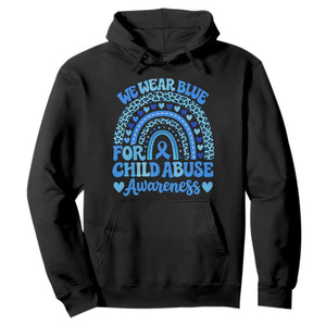 We Wear Blue Child Abuse Prevention Hoodie TS10 Black Print Your Wear