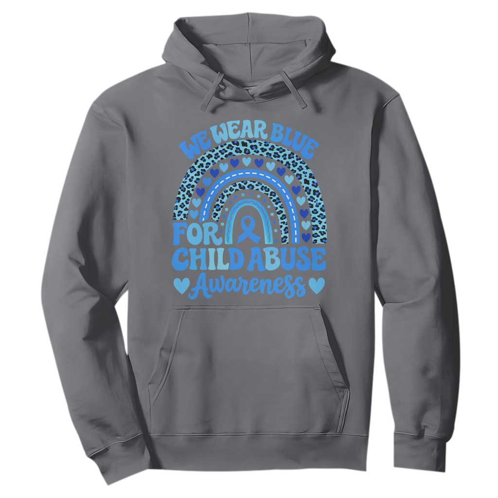 We Wear Blue Child Abuse Prevention Hoodie TS10 Charcoal Print Your Wear