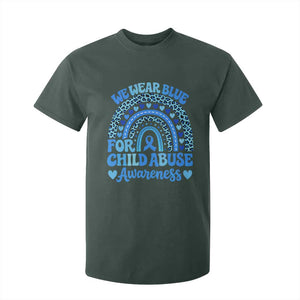 We Wear Blue Child Abuse Prevention T Shirt For Kid TS10 Dark Forest Green Print Your Wear
