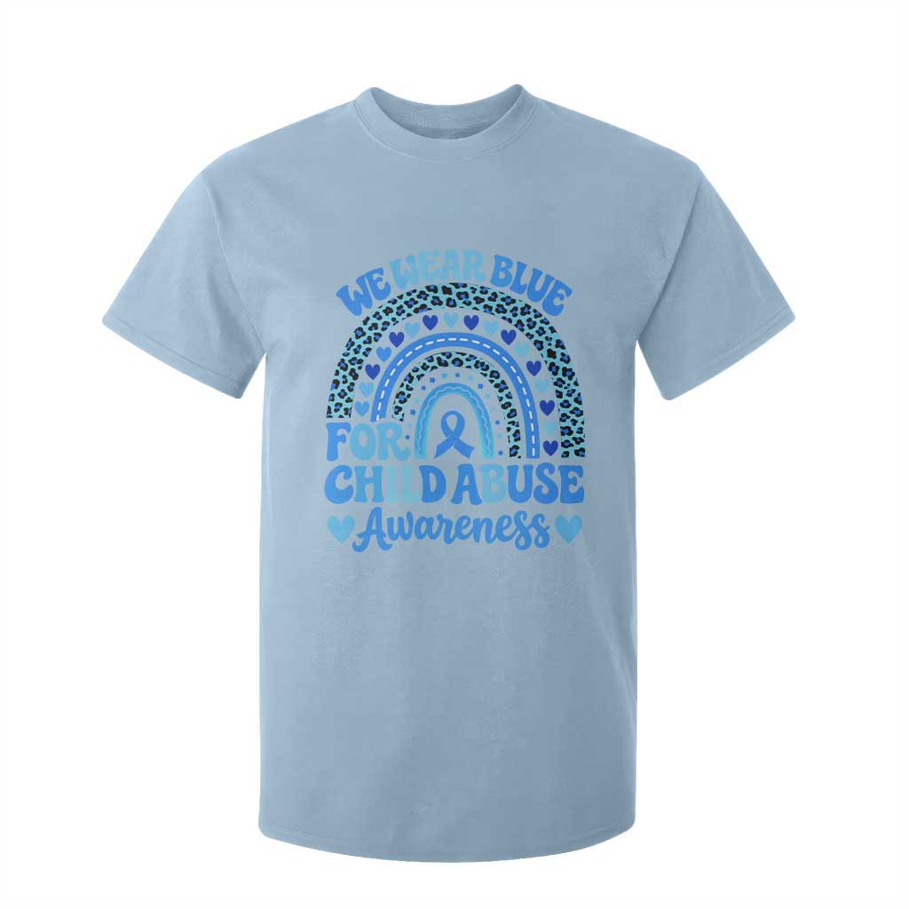 We Wear Blue Child Abuse Prevention T Shirt For Kid TS10 Light Blue Print Your Wear