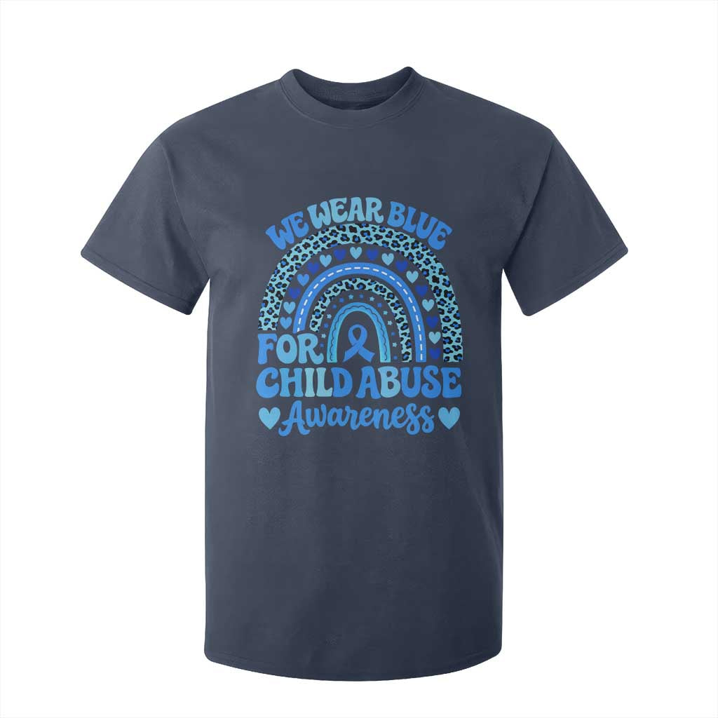 We Wear Blue Child Abuse Prevention T Shirt For Kid TS10 Navy Print Your Wear