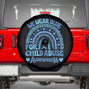 We Wear Blue Child Abuse Prevention Spare Tire Cover TS10 Black Print Your Wear