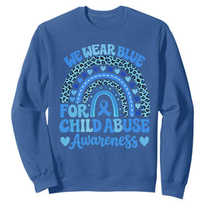 We Wear Blue Child Abuse Prevention Sweatshirt TS10 Royal Blue Print Your Wear