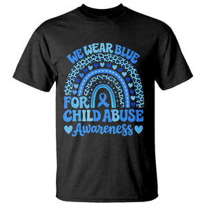 We Wear Blue Child Abuse Prevention T Shirt TS10 Black Print Your Wear