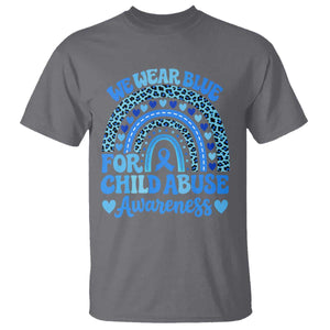 We Wear Blue Child Abuse Prevention T Shirt TS10 Charcoal Print Your Wear