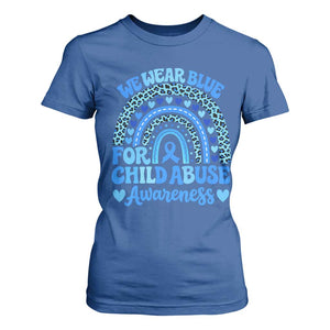 We Wear Blue Child Abuse Prevention T Shirt For Women TS10 Royal Blue Print Your Wear