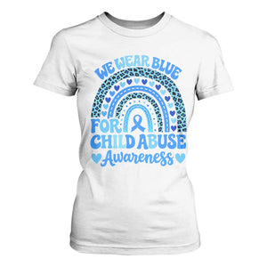 We Wear Blue Child Abuse Prevention T Shirt For Women TS10 White Print Your Wear