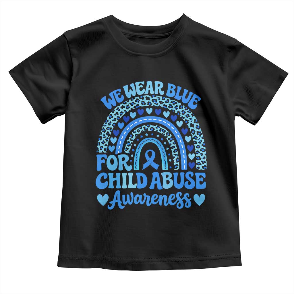 We Wear Blue Child Abuse Prevention Toddler T Shirt TS10 Black Print Your Wear