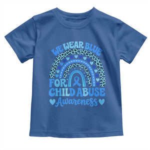 We Wear Blue Child Abuse Prevention Toddler T Shirt TS10 Royal Blue Print Your Wear