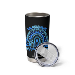 We Wear Blue Child Abuse Prevention Tumbler Cup TS10 Print Your Wear